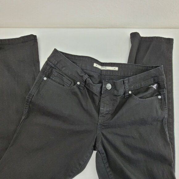 Grane Jeans Women's 11 Black Low Rise Straight Skinny Leg Stretch Cotton Denim - Picture 10 of 15